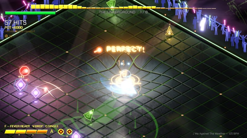 A perfect hit in the Underground, with the crowd on the rim