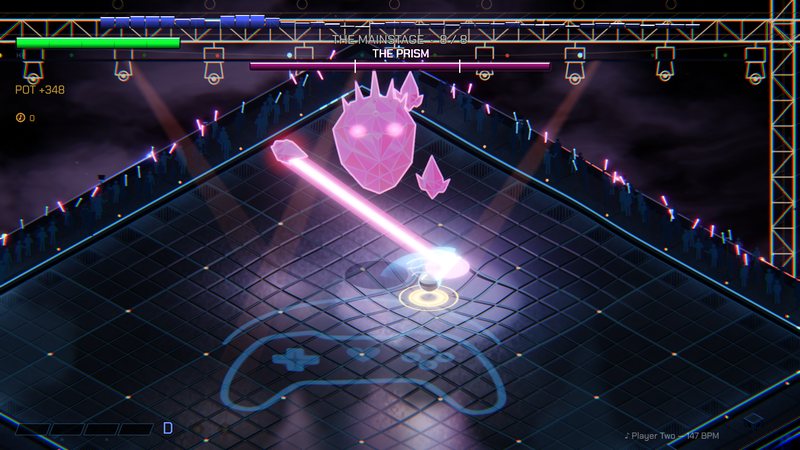 The Prism fires a beam across the Mainstage