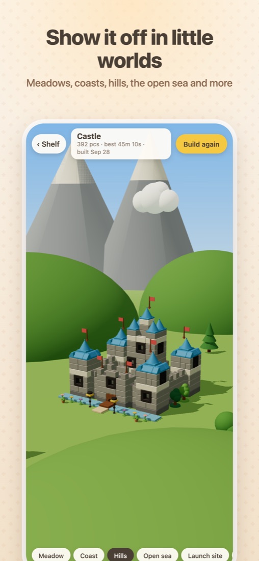 Cozy Bricks: A calm brick-building game for iPhone